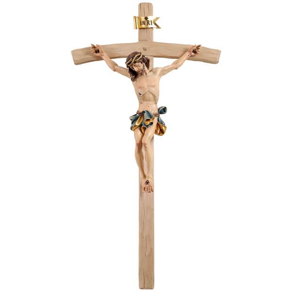Baroque Crucifix with straight cross - color