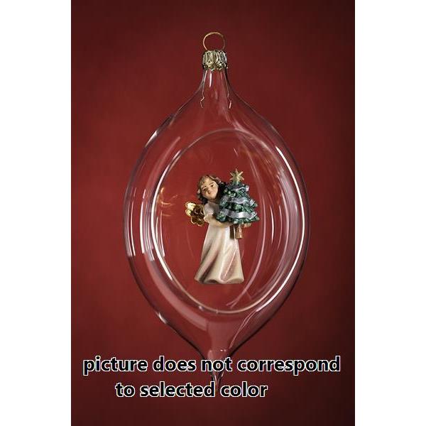 Glass ball with angel fir tree - 