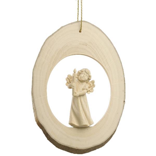 Branch disc with Mary Angel candle - natural
