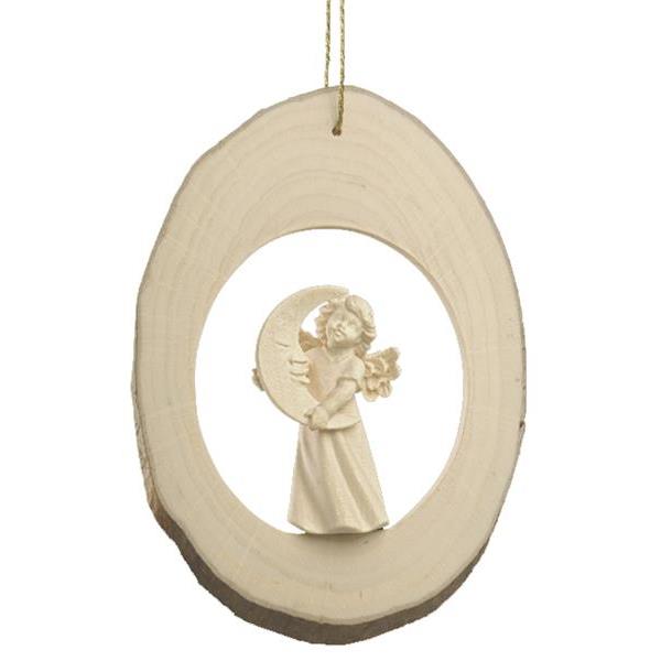 Branch disc with Mary Angel and moon - natural