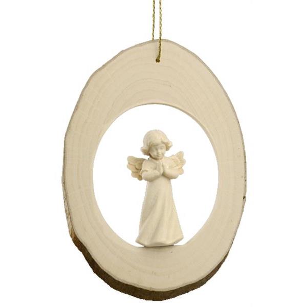 Branch disc with Mary Angel praying - natural