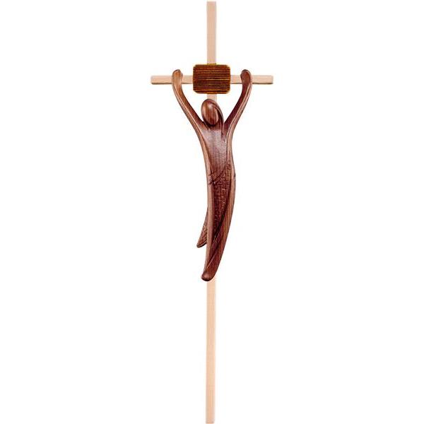 Christ of youth walnut with cross - natural