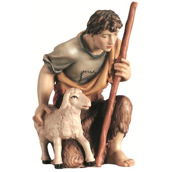 Shepherd kneeling - color
