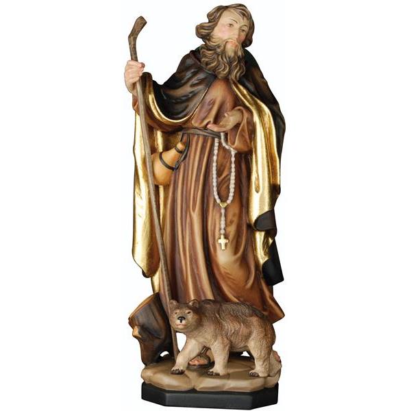 St. Romedius with bear - color