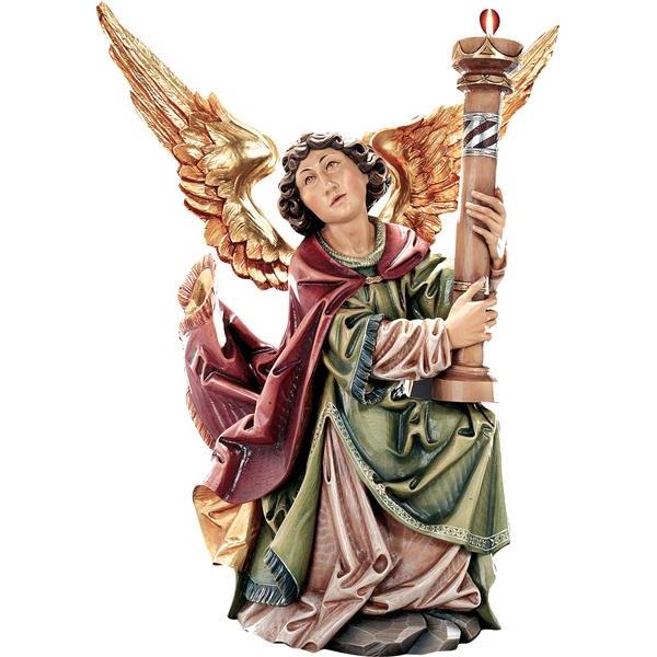 Genuflected angel with candle - color