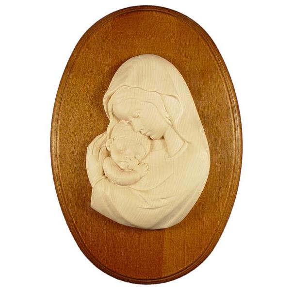 Madonna relief on a base - color