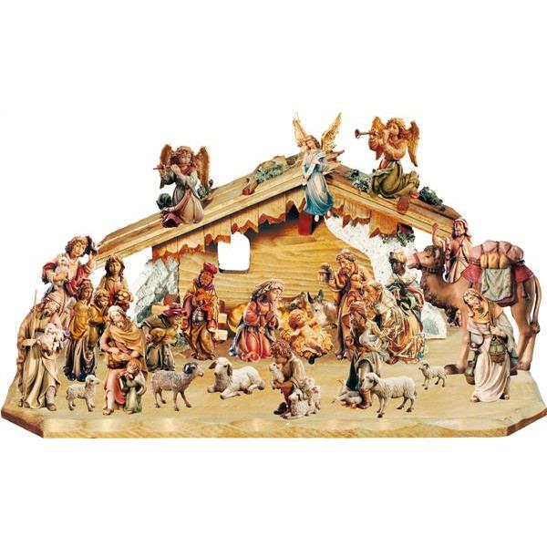 Matteo Nativity 27 pieces with stable - color