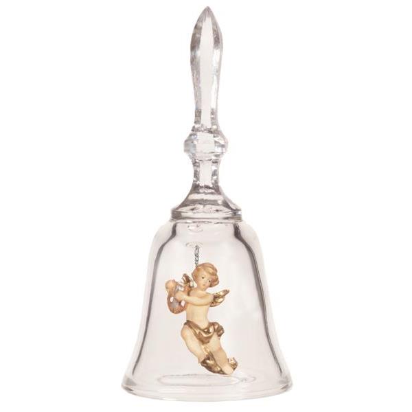 Crystal bell with angel - color