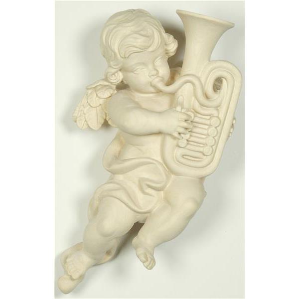 Putto angel with tuba - natural