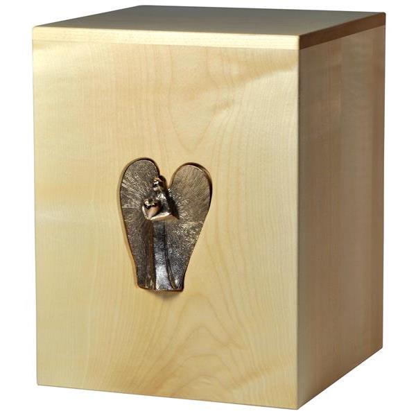 Urn "Angel of Love" - maple wood - 11,22 x 8,66 x 8,66 inch - Zusammengesetzt