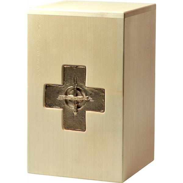 Urn "Cross" - maple wood - 11,22 x 6,88 x 6,88 inch - Zusammengesetzt