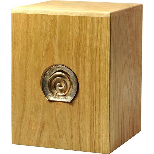 Urn "Infinity" - oak wood - 11,22 x 8,66 x 8,66 inch - Zusammengesetzt