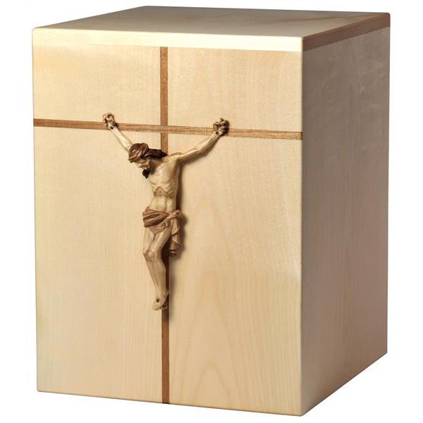 Urn "Christ" - maple wood - 11,22 x 8,66 x 8,66 inch - Zusammengesetzt