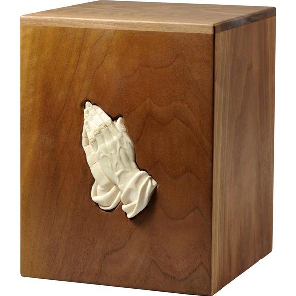 Urn "Thanks" - walnut wood - 11,22 x 8,66 x 8,66 inch - Zusammengesetzt