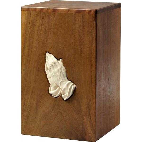 Urn "Thanks" - walnut wood - 11,22 x 6,88 x 6,88 inch - Zusammengesetzt