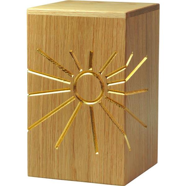 Urn "Eternal light" - oak wood - 11,22 x 6,88 x 6,88 inch - Zusammengesetzt