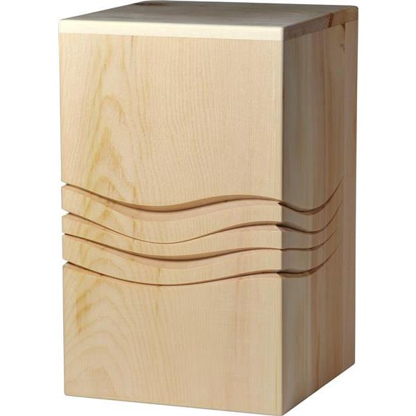 Urn "Rest in peace" - Swiss pine wood - 11,22 x 6,88 x 6,88 inch - Zusammengesetzt