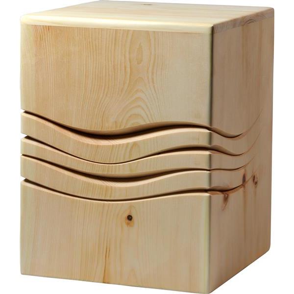 Urn "Rest in peace" - Swiss pine wood - 11,22 x 8,66 x 8,66 inch - Zusammengesetzt