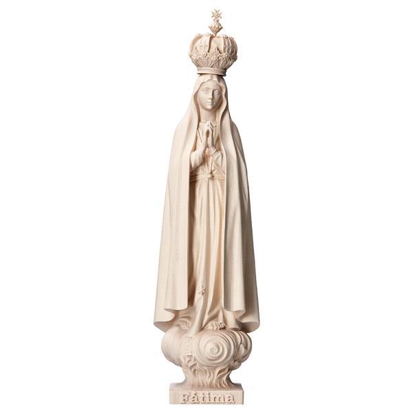 Our Lady of Fátima Pilgrim with crown - Linden wood carved - natural