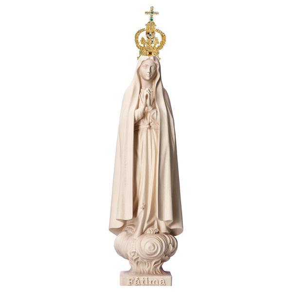Our Lady of Fátima Pilgrim with crown filigree Exclusive - Linden wood carved - natural