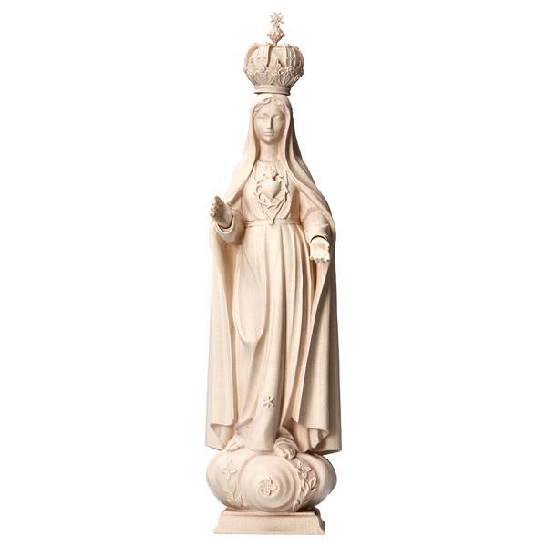Sacred Heart of Mary of the Pilgrims with crown - natural