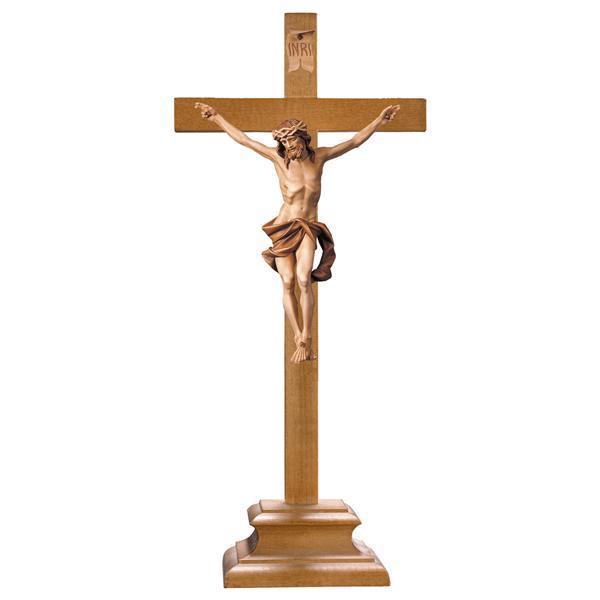 Crucifix Nazarean - Pedestal cross - hued multicolor