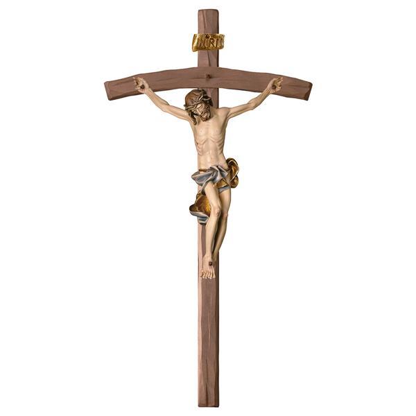 Crucifix Baroque - Cross bent - color blue