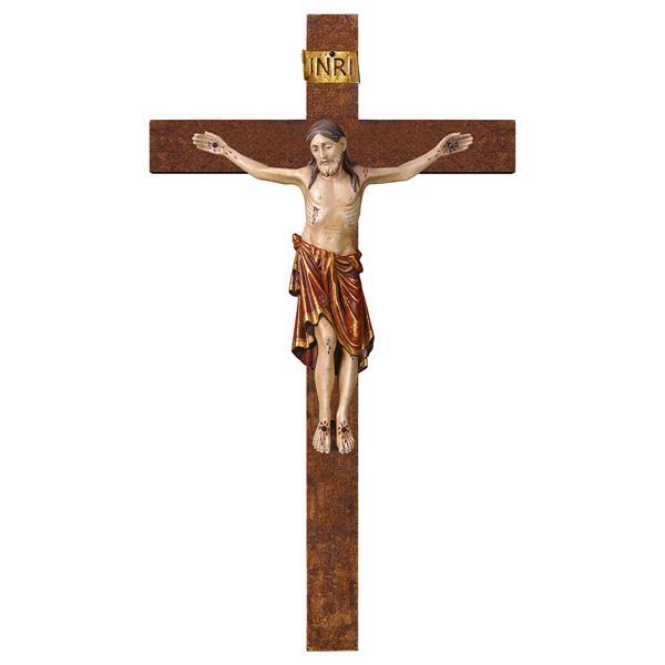 Crucifix Romanic - Cross straight - antique with gold leaf