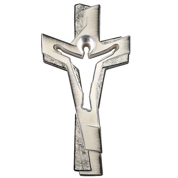 Cross of the Passion Silver white shaded - antique