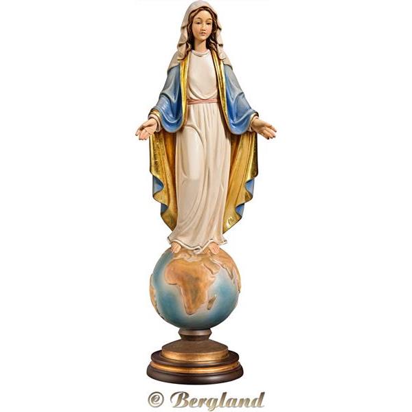Blessed Virgin on globe - color