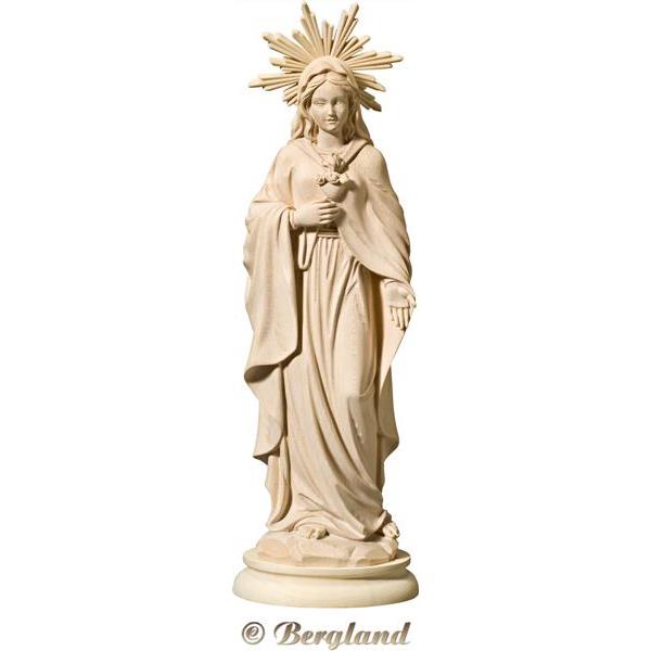 Immaculate Heart of Mary with aureole - natural
